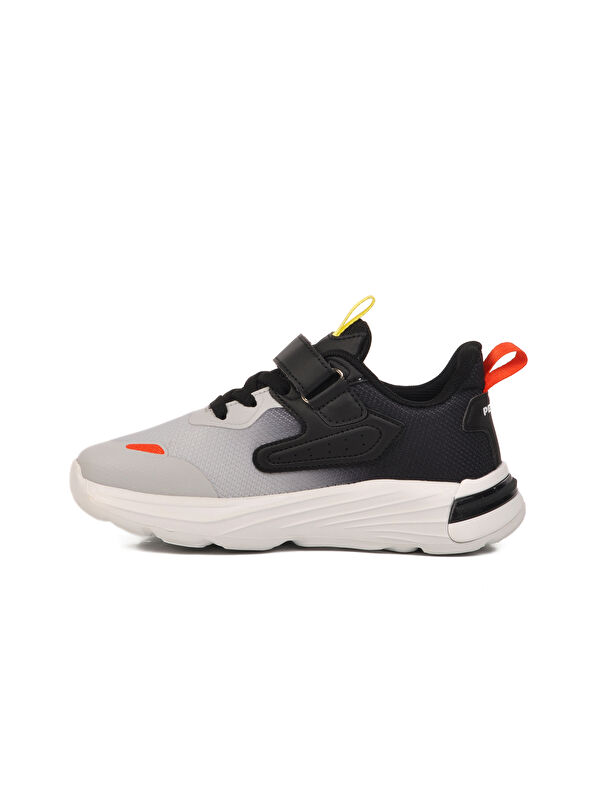 Siyah Cırtlı Hafif Hava Alabilen Erkek Çocuk Spor Ayakkabı 1952 F - Görsel 3