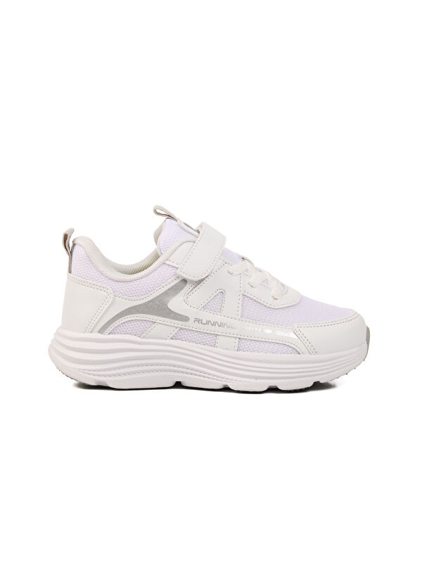 Beyaz Gri Cırtlı Erkek Çocuk Spor Ayakkabı 1880 F - Görsel 2