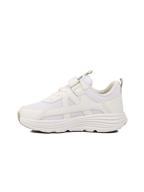 Beyaz Gri Cırtlı Erkek Çocuk Spor Ayakkabı 1880 F - Görsel 3