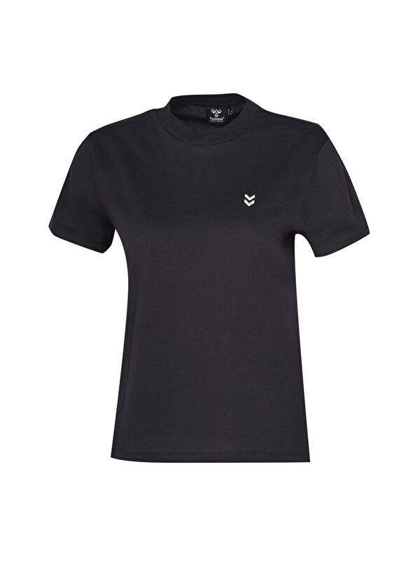 Hummel T-Mt Pulse Co Regular Kadın Siyah Yuvarlak Yaka Tişört