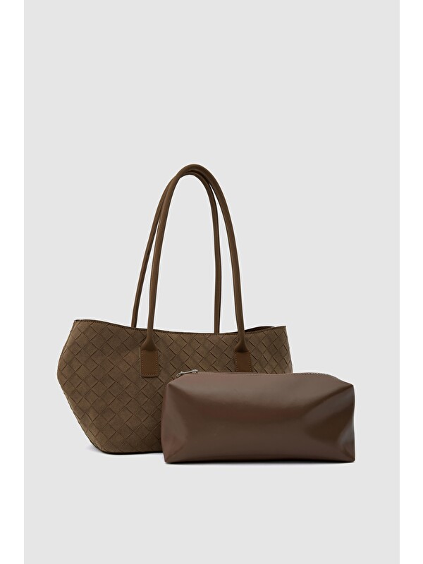 Shulebags Veneta Süet Shopper Omuz Çantası Taba