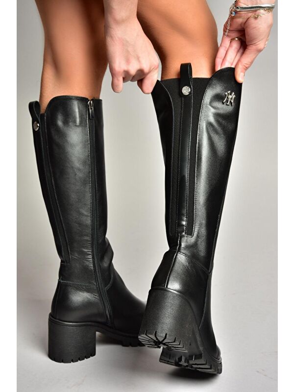 R654034003 Siyah Kadın Çizme - Görsel 4