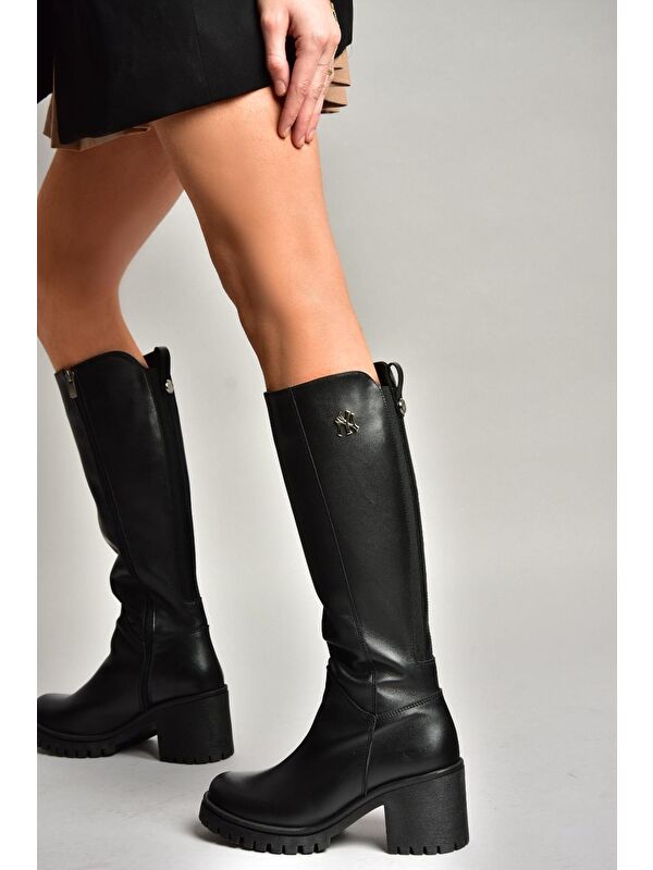 R654034003 Siyah Kadın Çizme - Görsel 8