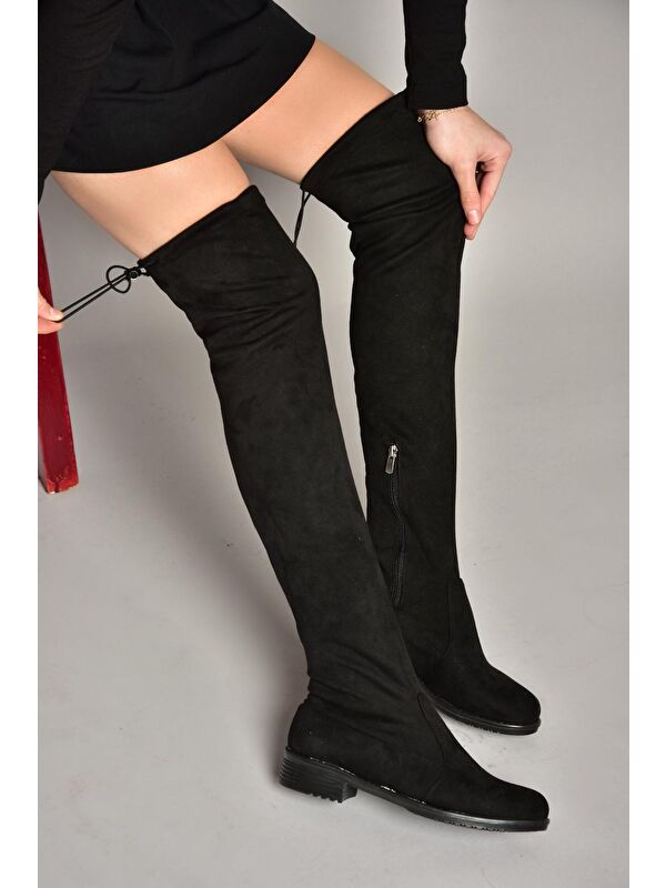 T726888802 Siyah Kadın Çizme - Görsel 4