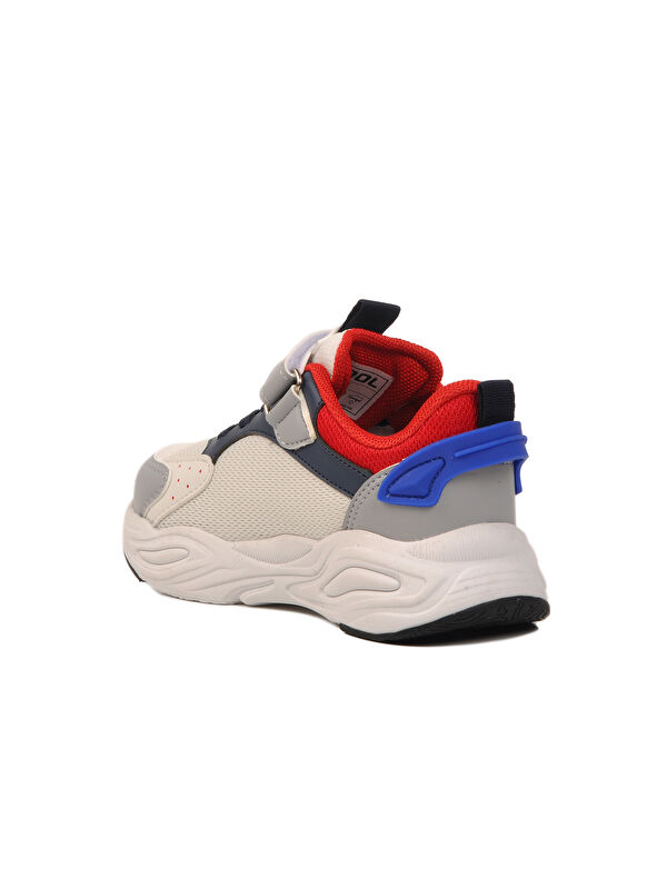 Beyaz Lacivert Cırtlı Çocuk Spor Ayakkabı Evo P - Görsel 5