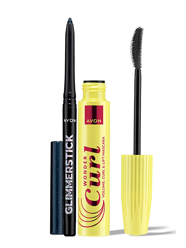 AVON WonderCurl Maskara ve Pırıltılı Göz Kalemi Paketi
