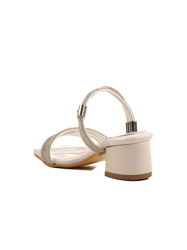 Sedef Taşlı Kız Çocuk Topuklu Sandalet 016 P - Görsel 5