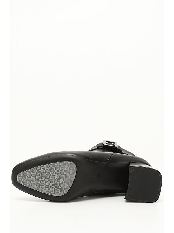 Gonderi(r) Mor Gonderi(r) Kalin ZÜMRÜT-SİYAH Topuklu Fermuarlı Kadın Bot 35447