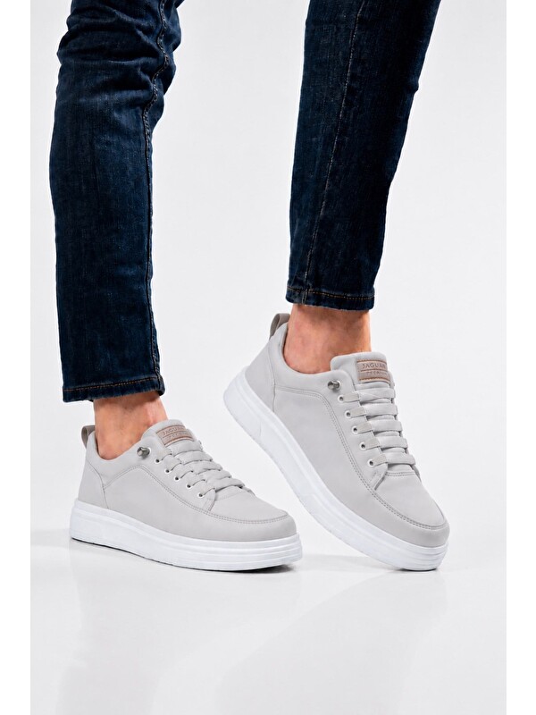 LİGER Akıllı Bağcık Hafif Comfort Taban Günlük Erkek Sneaker Ayakkabı Bej