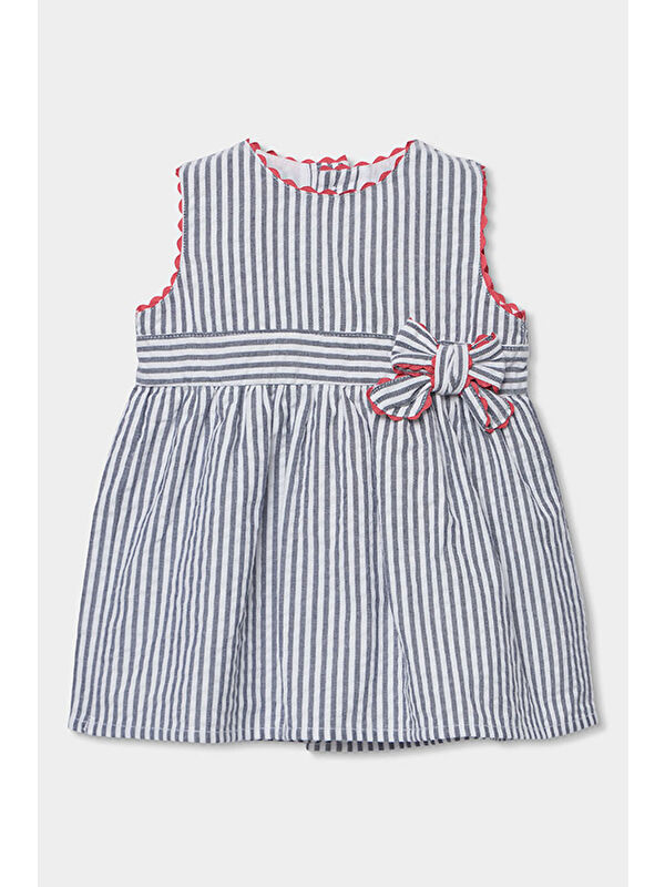 Boboli Poplin Elbise 6-24 Ay Lacivert