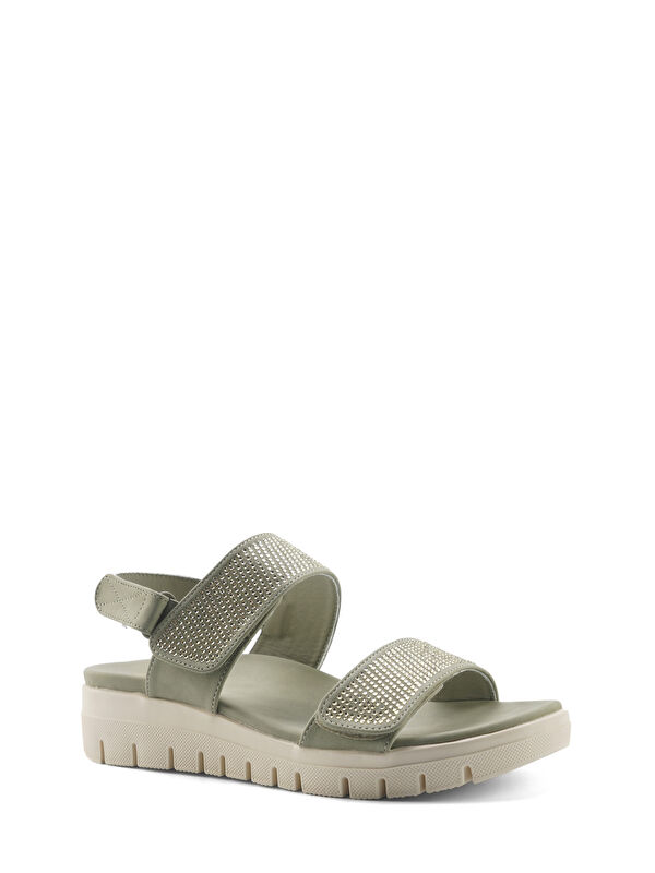 166955.Z5FX Mint Kadın Düz Sandalet - Görsel 3