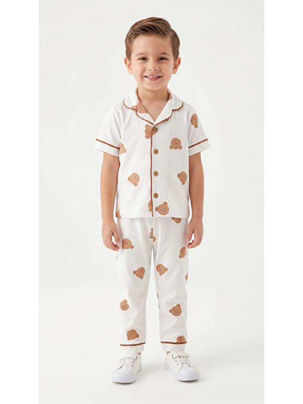 Mışıl Kids Ayıcık Baskılı Erkek Çocuk Pijama Takım