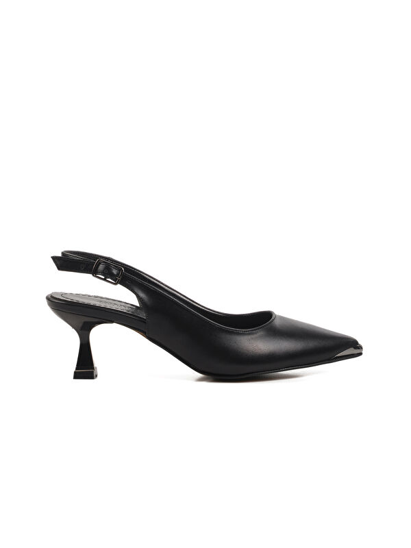 Siyah İnce Topuk Kadın Topuklu Ayakkabı 357140 Z - Görsel 2