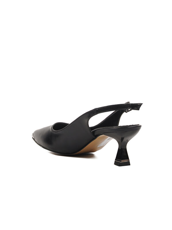 Siyah İnce Topuk Kadın Topuklu Ayakkabı 357140 Z - Görsel 5