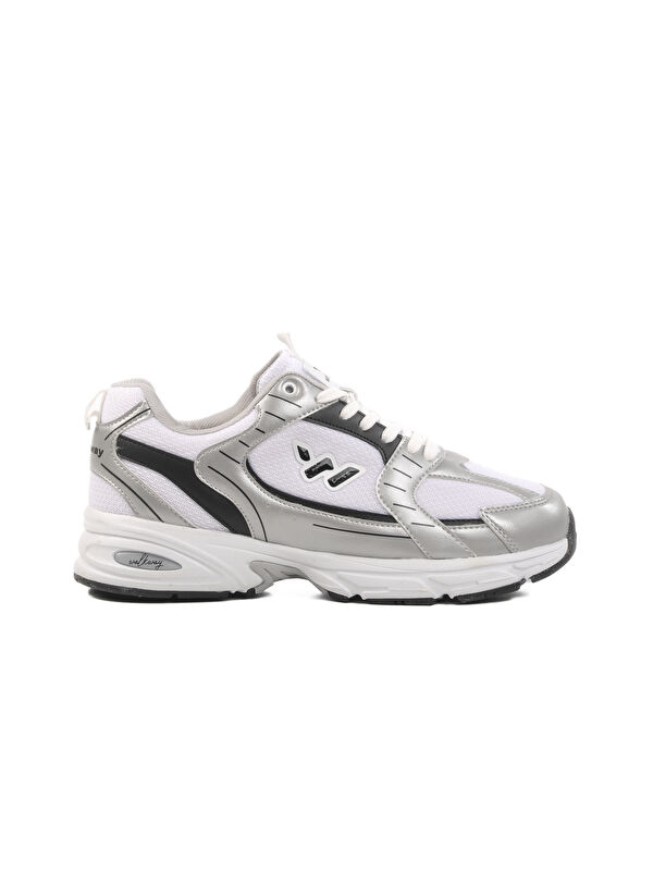 Beyaz Siyah Fileli Erkek Spor Ayakkabı Run M - Görsel 2