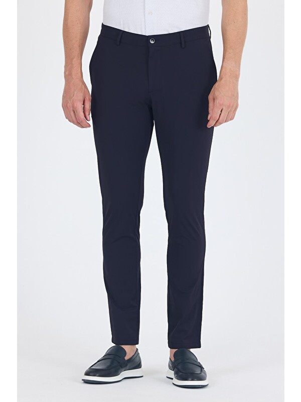 İMZA Lacivert Yandan Cepli Casual Slim Fit Pantolon 1003250164