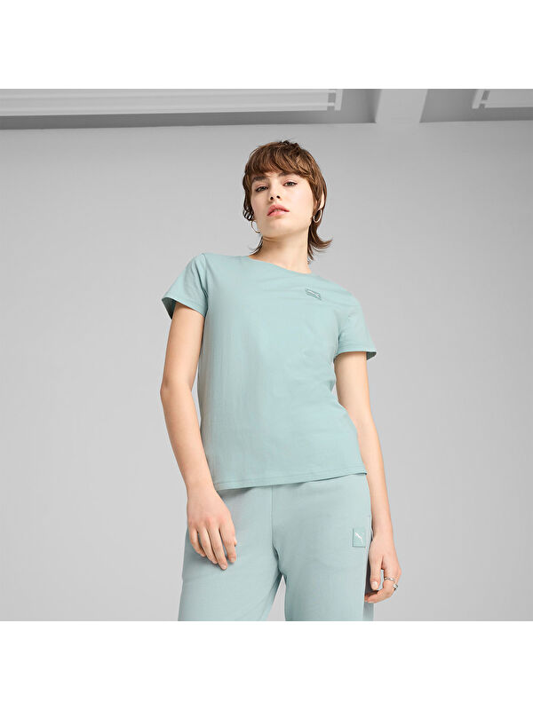 Puma Essentials Elevated Kadın Mavi Tişört
