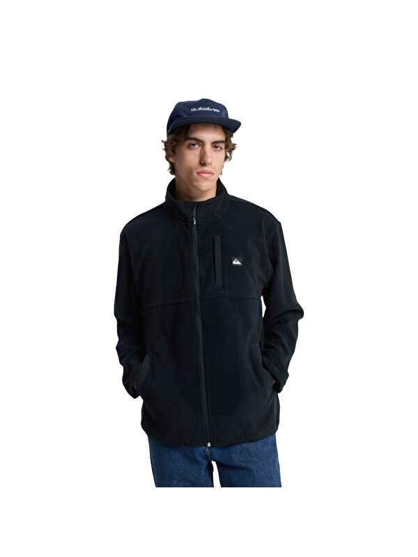 Quiksilver No Destination Fz Siyah Polar Erkek Fermuarlı Sweatshirt Hırka