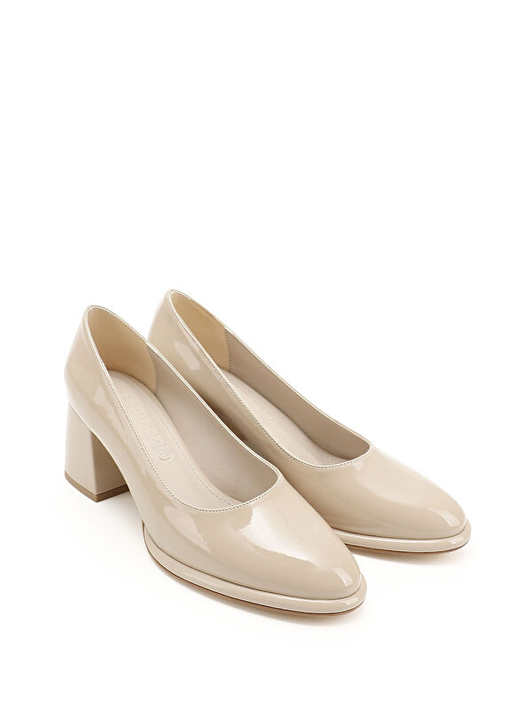 Kadın NUDE Orta Kalın Platform Topuklu Ayakkabı - Görsel 3