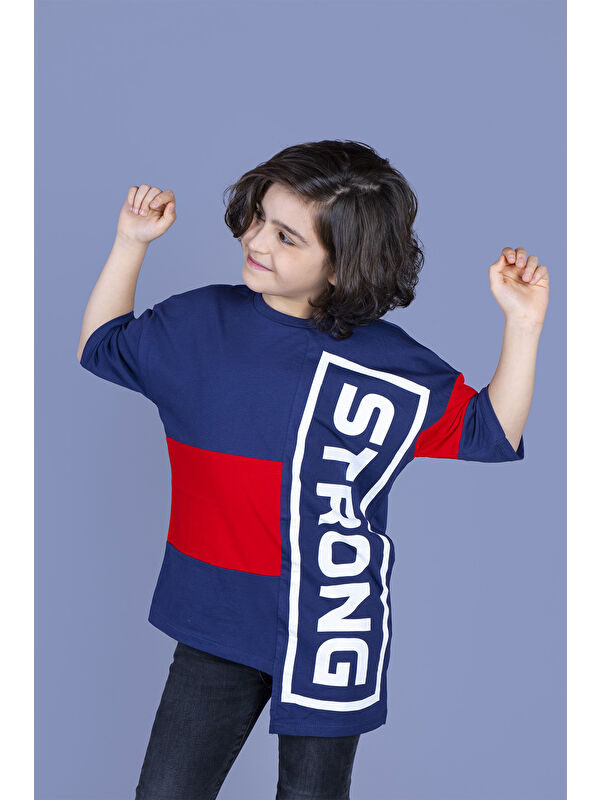 Toontoykids Erkek Çocuk Garnili Strong Baskılı Tişört
