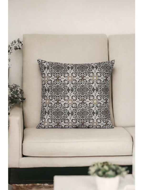 Asdiva Desenli Kırlent Kılıfı Dekoratif Etnik Ikat Damask Inta 792