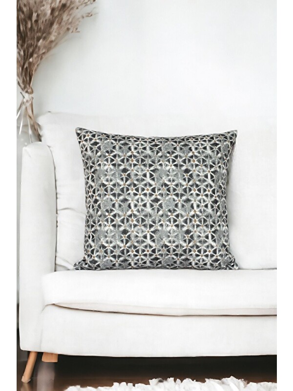 Asdiva Desenli Kırlent Kılıfı Dekoratif Etnik Ikat Damask Inta 791
