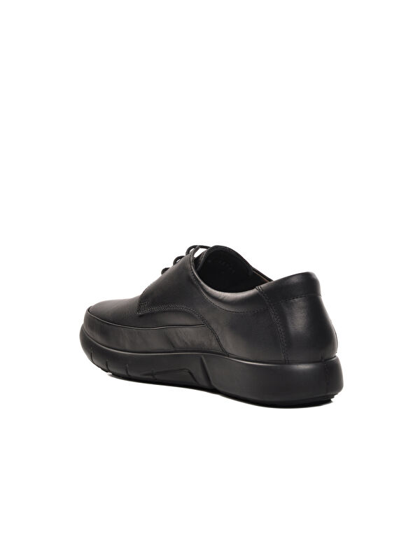 Siyah Ortopedik Hakiki Deri Erkek Casual Ayakkabı Esse 28612 - Görsel 5