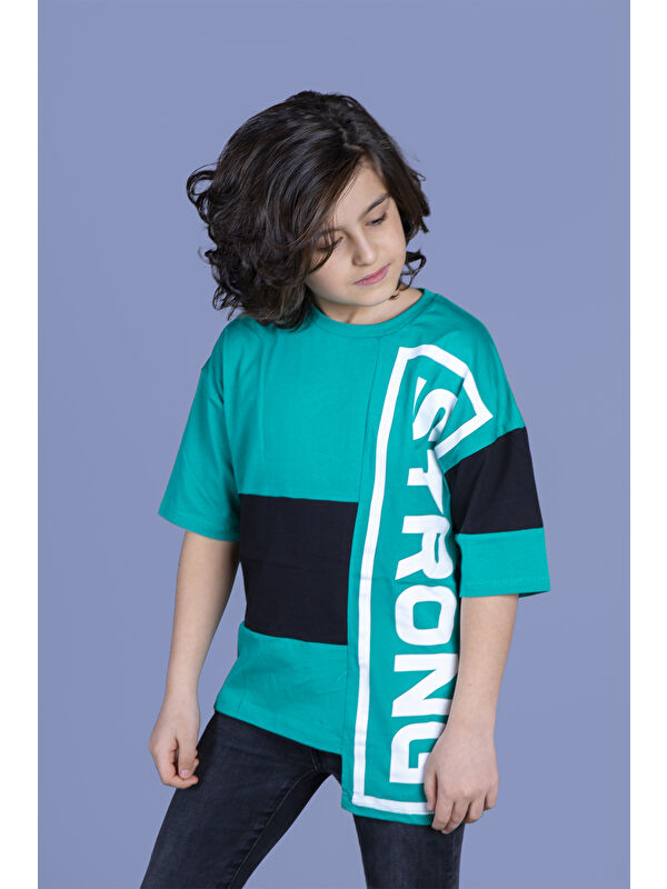 Toontoykids Erkek Çocuk Garnili Strong Baskılı Tişört