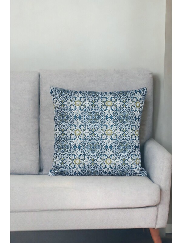 Asdiva Desenli Kırlent Kılıfı Dekoratif Etnik Ikat Damask Inta 892