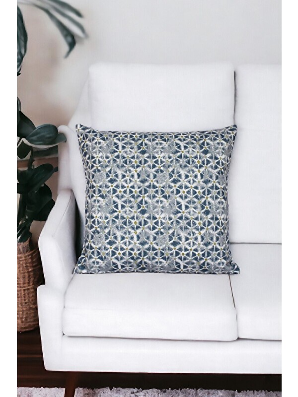 Asdiva Desenli Kırlent Kılıfı Dekoratif Etnik Ikat Damask Inta 891