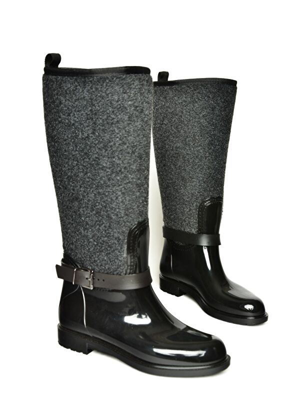 T858725204 Siyah Kadın Çizme - Görsel 4