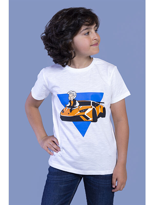 Toontoykids Erkek Çocuk Araba Baskılı Tişört