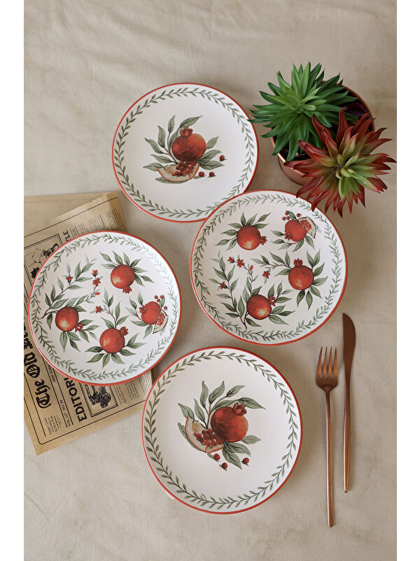 Keramika Nar Ege Pasta Tabağı 20 Cm 4 Adet