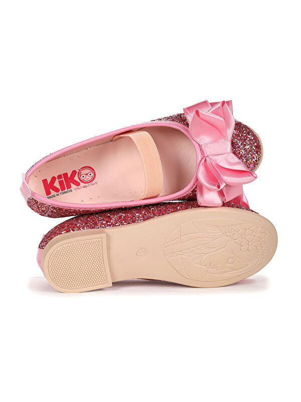 Panı Cam Kırığı Fiyonk Lastikli Kız Çocuk Babet Ayakkabı - Görsel 6