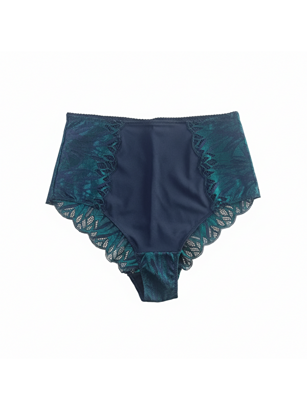 Bonbon Kadın Önü Saten Dantelli Yüksek Bel Slip Külot Bb2062