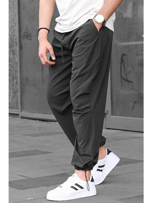 Madmext Antrasit Regular Fit Erkek Paraşüt Pantolon 6504