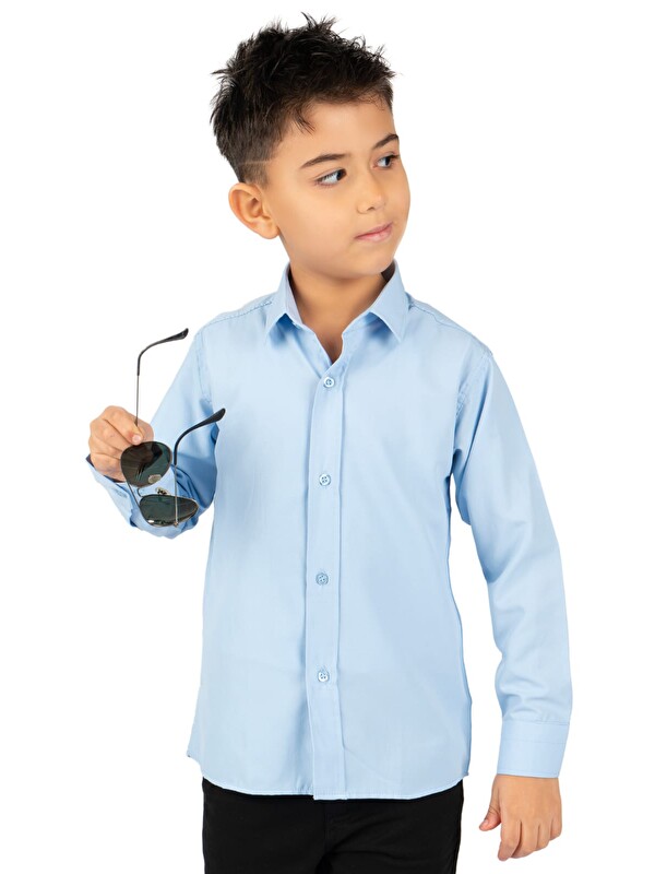 Mnk Baby & Kids Düz Renk Erkek Çocuk Gömlek MNK0575