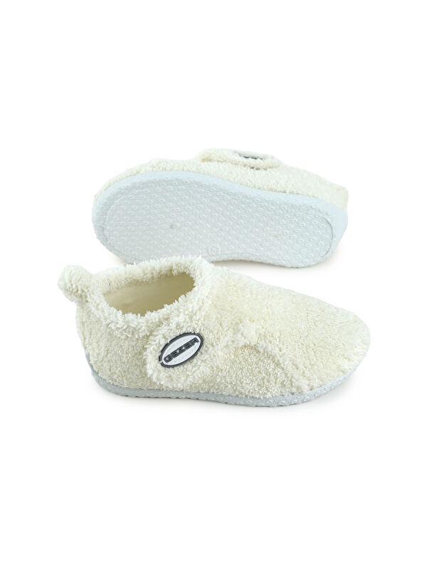 Kışlık Kız Çocuk Pelüşlü Rahat Taban Cırt Cırtlı Ayarlanabilir Ev Kreş Panduf Ayakkabı - Görsel 6