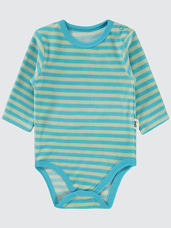 Civil Baby Bebek Çıtçıtlı Badi 1-18 Ay Bebe Mavi