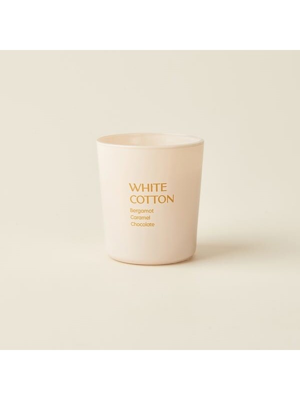 Evidea Deco White Pamuk Bardak Mum - Bej - 110 gr