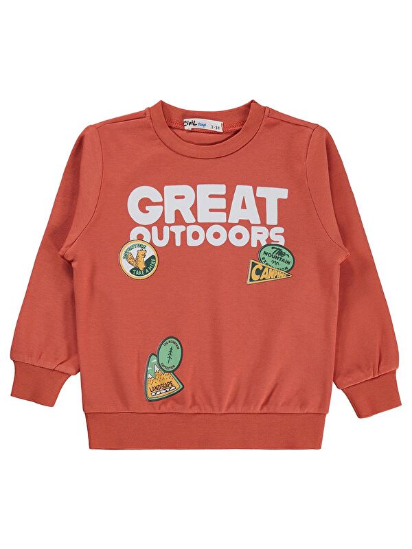 Civil Boys Great Baskılı 2-5 Yaş Sweatshirt - Turuncu 5-6 Yaş