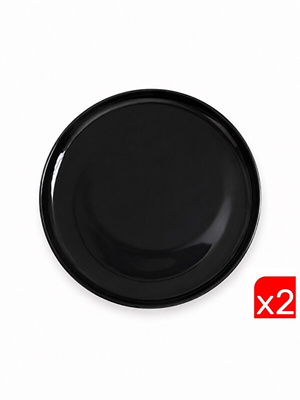 Kütahya Porselen Moderna Servis Tabağı Siyah 24cm MOD24DU740104 2 li