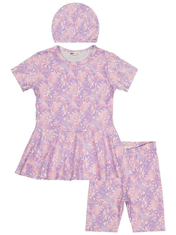 Civil Girls Yaprak Desen 2-12 Yaş Mayo Set
