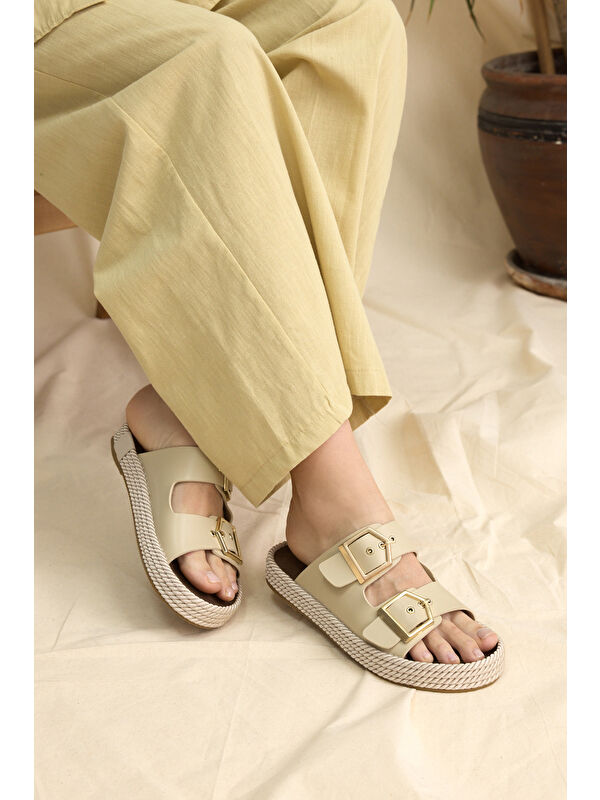 Tonny Black Siyah Tonny Black Rahat Kalip Kadın Hazır Taban Tokalı Terlik