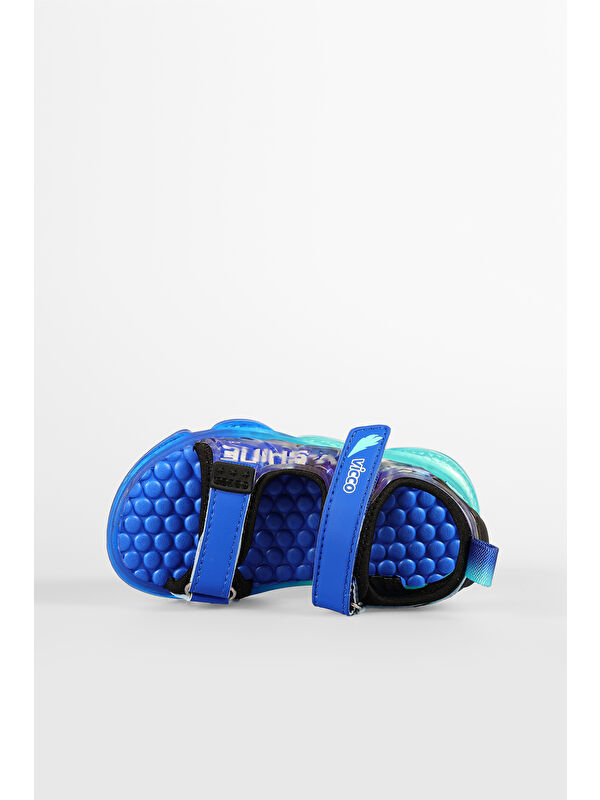 Felipe Işıklı Erkek Bebek Saks Mavi Sandalet - Görsel 7