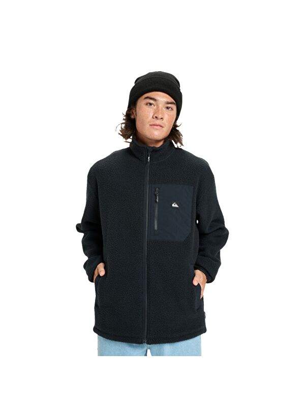Quiksilver Clean Coast Fz Siyah Polar Erkek Fermuarlı Sweatshirt Hırka