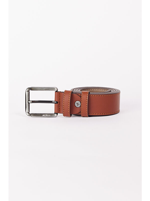 AC&Co / Altınyıldız Classics Erkek Taba Casual Suni Deri Kemer