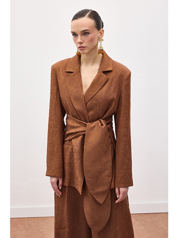 SATEEN Freya Ceket - Kahve