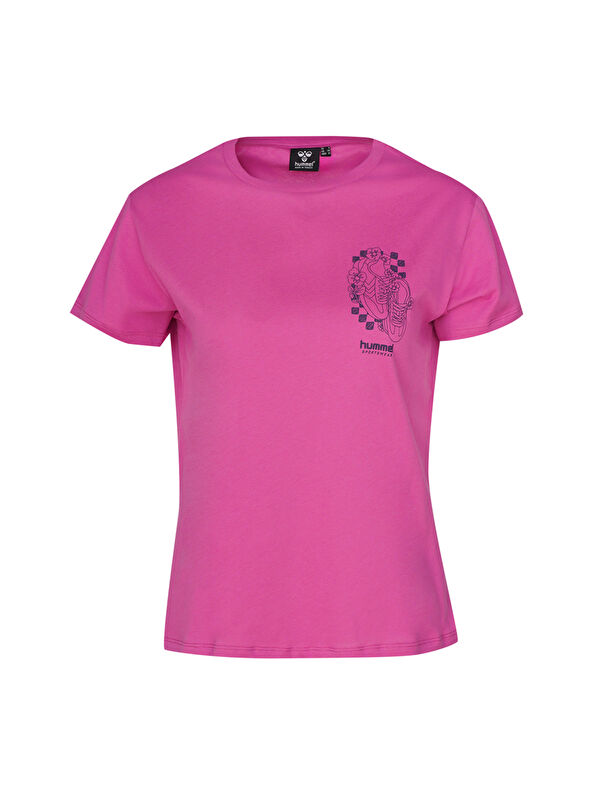 Hummel Rodas Kadın Pembe Yuvarlak Yaka Tişört