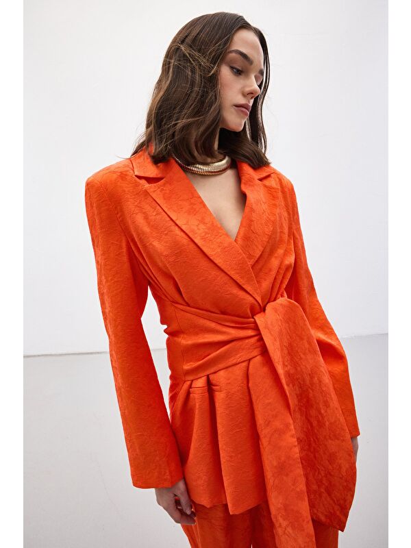 SATEEN Freya Ceket - Oranj